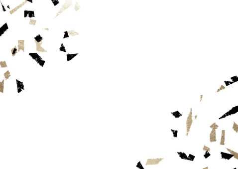 Einladungskarte 1976 Fotocollage und Konfetti Rückseite