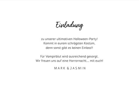 Einladungskarte Happy Halloween 3