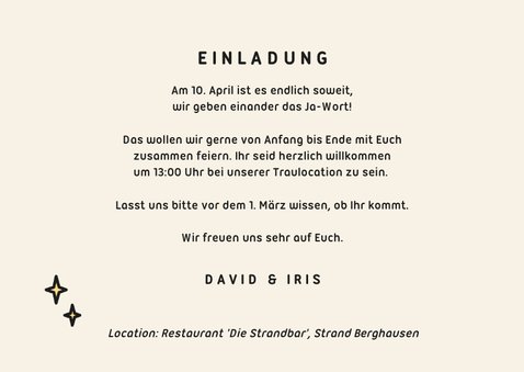 Einladungskarte Vintage Tattoos 3