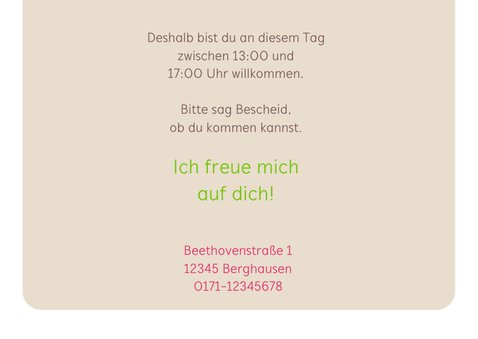 Einladungskarte zum 3. Kindergeburtstag pinke Eule 3