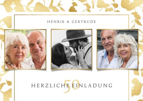 Einladungskarte zum Hochzeitstag mit Fotos 2