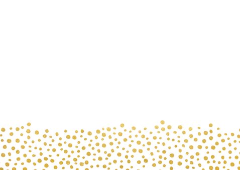 Einladungskarte zur Hochzeit im Goldlook mit Timeline Rückseite