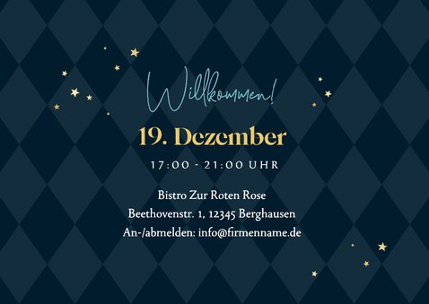Einladungskarte zur Weihnachtsfeier elegante Schrift 2