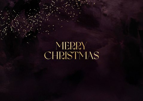 Elegante Firmen-Weihachtskarte 'Merry Christmas' Goldschrift 2