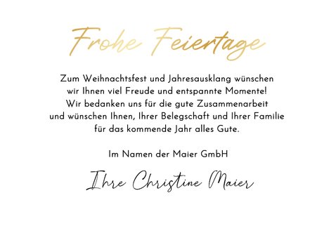 Firmen-Fotokarte zu Weihnachten Sternenrahmen 3