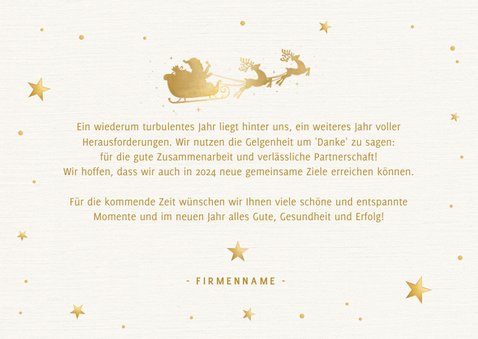 Firmen-Weihnachtskarte 'Oh deer, what a year' 3