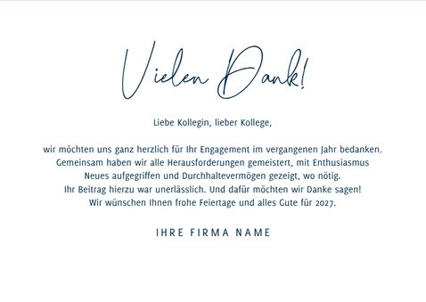 Foto-Dankeskarte zu Weihnachten Daumen hoch 3