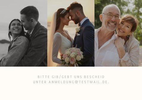 Foto-Einladungskarte 25 Jahre Hochzeitstag Silberhochzeit  2