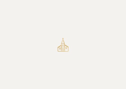 Foto-Einladungskarte Kommunion goldene Kirche Rückseite