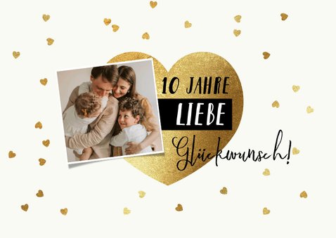 Foto-Glückwunschkarte zum Hochzeitstag botanisch 2