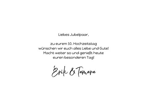 Foto-Glückwunschkarte zum Hochzeitstag botanisch 3