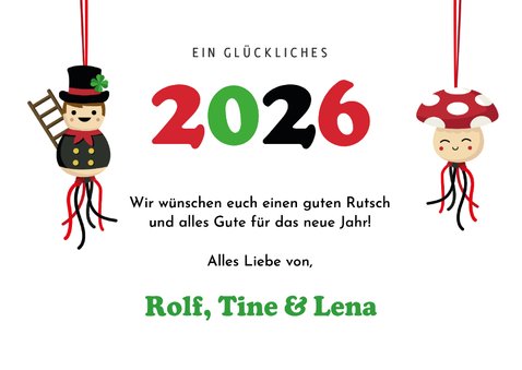 Foto-Neujahrskarte Glücksbringer Schornsteinfeger 3