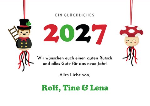 Foto-Neujahrskarte Glücksbringer Schornsteinfeger 3