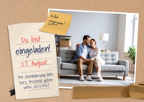 Foto-Umzugskarte To-Do Ta-Da Notiz Zettel Klebeband 2