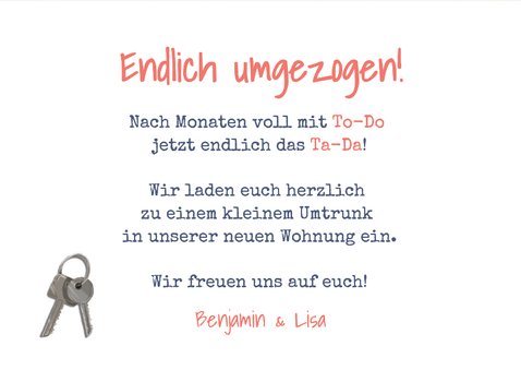 Foto-Umzugskarte To-Do Ta-Da Notiz Zettel Klebeband 3