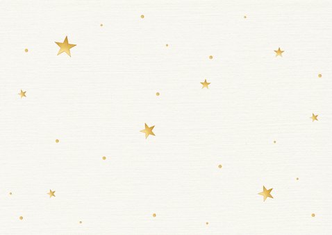 Foto-Weihnachtskarte mit Rentier in Goldlook Rückseite