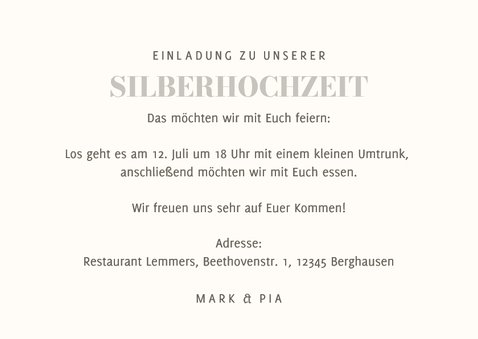 Fotocollage Hochzeitsjubiläum Einladungskarte 25 Jahre 3