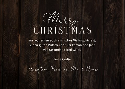 Fotocollage Weihnachtskarte Bilderrahmen auf Holz 3