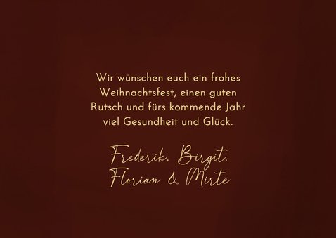 Fotocollage Weihnachtskarte Lichtpunkte auf braun 3