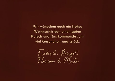 Fotocollage Weihnachtskarte Lichtpunkte auf braun 3