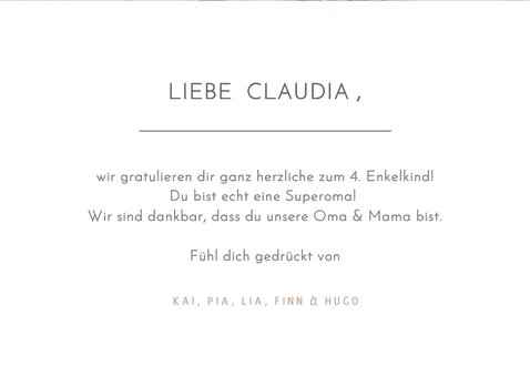 Fotokarte 6 Fotos Glückwunsch Oma Enkelkinder 3