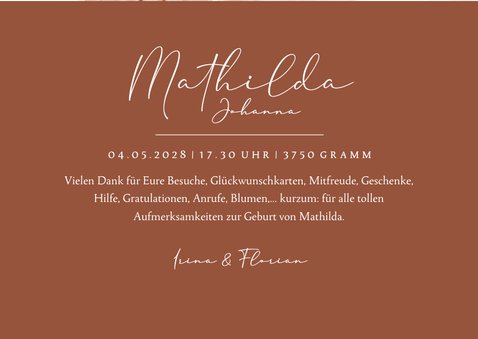 Fotokarte Geburt schlicht & stilvoll 3