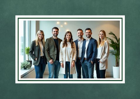 Fotokarte geschäftliche Weihnachtsgrüße Zweige und Beeren 2