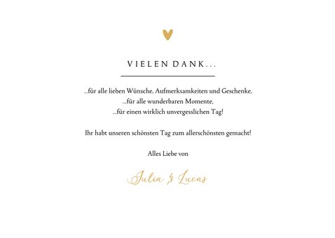 Fotokarte Hochzeit Dankssagung mit Namen 3