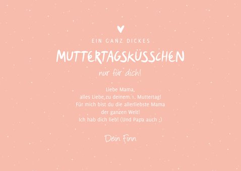 Fotokarte Muttertagsküsschen 3