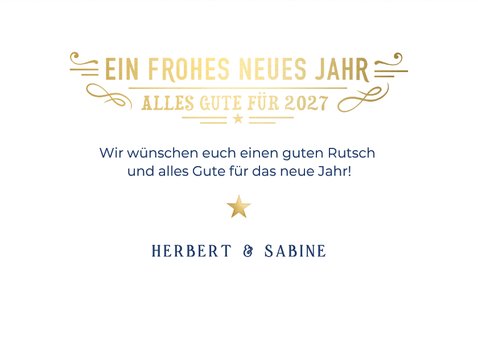Fotokarte Neujahr mit Sternchen und Text 3