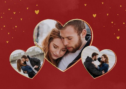 Fotokarte Valentinstag Herzen 'Ich liebe dich' 2