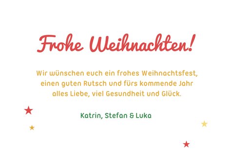 Fotokarte Weihnachtsgrüße mit Gold 3