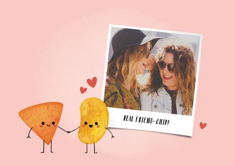 Freundschaftskarte 'friend-chip' mit Chips und Herzchen 2