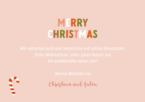 Fröhliche Weihnachtskarte 'Merry Christmas' 3