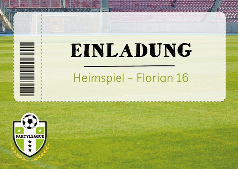 Fußball-Einladung zum Geburtstag Heimspiel 2