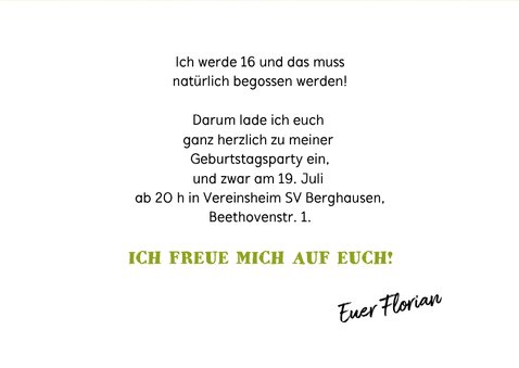 Fußball-Einladung zum Geburtstag Heimspiel 3