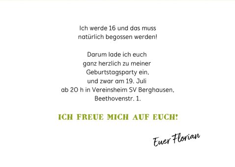 Fußball-Einladung zum Geburtstag Heimspiel 3