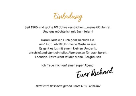 Geburtstagseinladung 1965 mit Foto 3