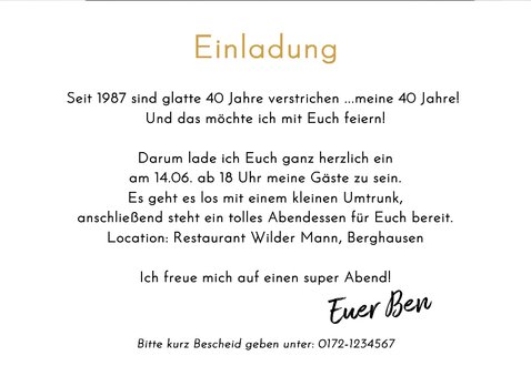 Geburtstagseinladung 1987 mit Foto 3