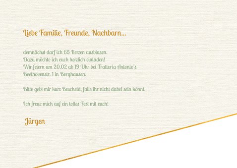 Geburtstagseinladung grafisch mit wählbarem Hintergrund 3