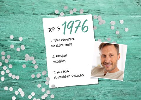 Geburtstagskarte Musikkassette mit Foto 2