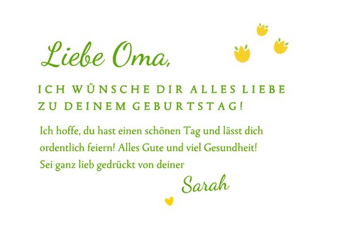 Geburtstagskarte Osterglocken 3