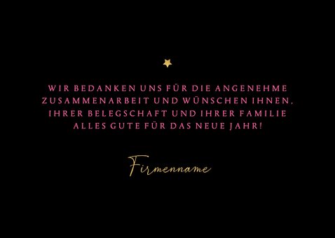 Geschäftliche Neujahrskarte 'Herzlichen Dank' Feuerwerk 3