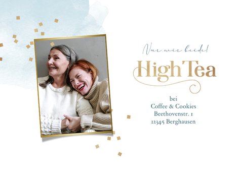 Glückwunschkarte Geburtstag Gutschein High Tea 2