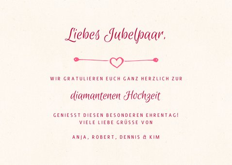 Glückwunschkarte Hochzeitsjubiläum rote Rose 3