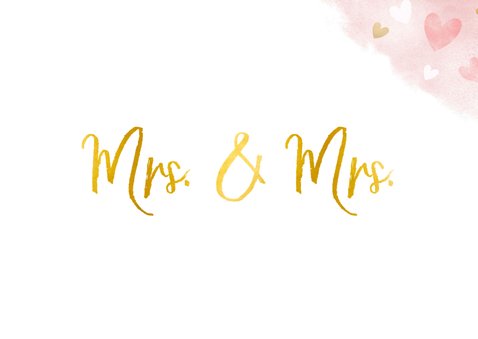 Glückwunschkarte Lesbenhochzeit Mrs. & Mrs. 2