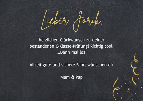 Glückwunschkarte LKW-Führerschein bestanden 3