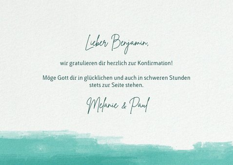 Glückwunschkarte mit Handlettering zur Konfirmation 3