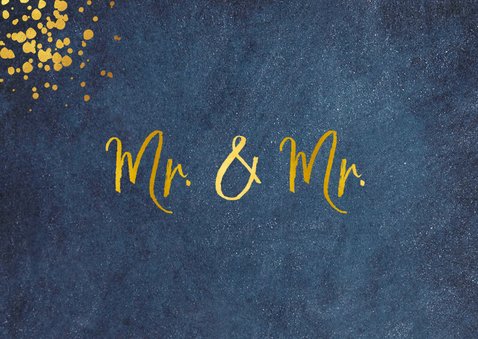 Glückwunschkarte Schwulenhochzeit Mr. & Mr. 2