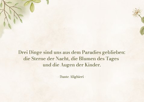 Glückwunschkarte 'Welcome to the world' Waldtiere 2